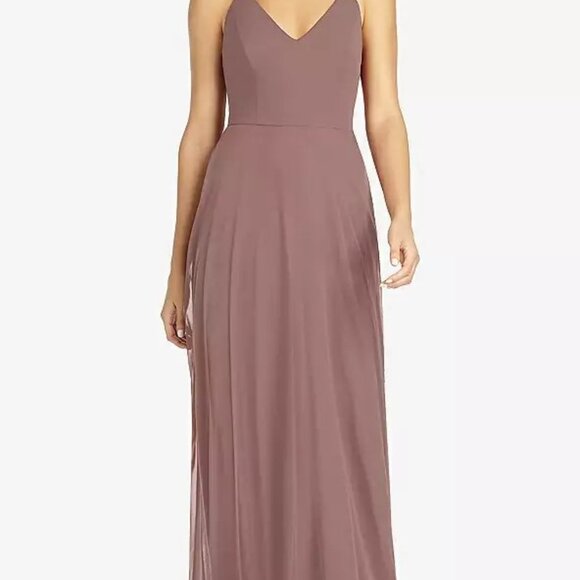SIZE 22W NWT Thread Chiffon Criss Cross Back Maxi Dress - Picture 1 of 2
